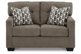 Mahoney Chocolate Sofa and Loveseat by Ashley at Eve Furniture