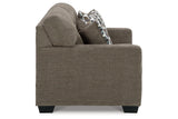 Mahoney Chocolate Sofa and Loveseat by Ashley at Eve Furniture