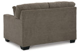 Mahoney Chocolate Sofa and Loveseat by Ashley at Eve Furniture
