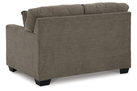 Mahoney Chocolate Sofa and Loveseat by Ashley at Eve Furniture