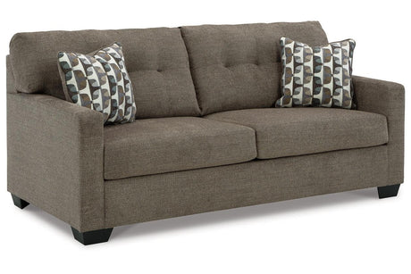 Mahoney Chocolate Sofa and Loveseat by Ashley at Eve Furniture