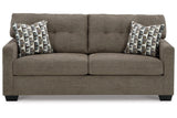 Mahoney Chocolate Sofa and Loveseat by Ashley at Eve Furniture