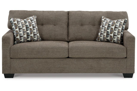 Mahoney Chocolate Sofa and Loveseat by Ashley at Eve Furniture