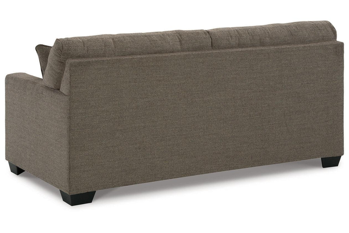 Mahoney Chocolate Sofa and Loveseat by Ashley at Eve Furniture