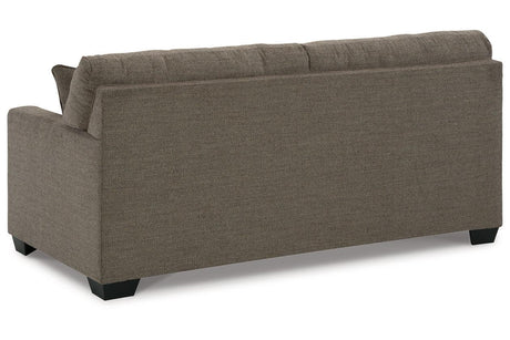 Mahoney Chocolate Sofa and Loveseat by Ashley at Eve Furniture