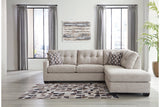 Mahoney Pebble 2-Piece Right Arm Facing Chaise Sectional by Ashley at Eve Furniture