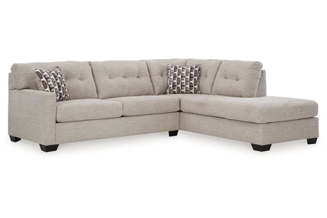 Mahoney Pebble 2-Piece Right Arm Facing Chaise Sectional by Ashley at Eve Furniture