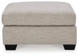 Mahoney Pebble Oversized Accent Ottoman by Ashley at Eve Furniture