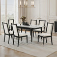 Maidstone Black/White 7-Piece Dining Room Set by Furniture of America at Eve Furniture