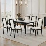 Maidstone Black/White 7-Piece Dining Room Set by Furniture of America at Eve Furniture