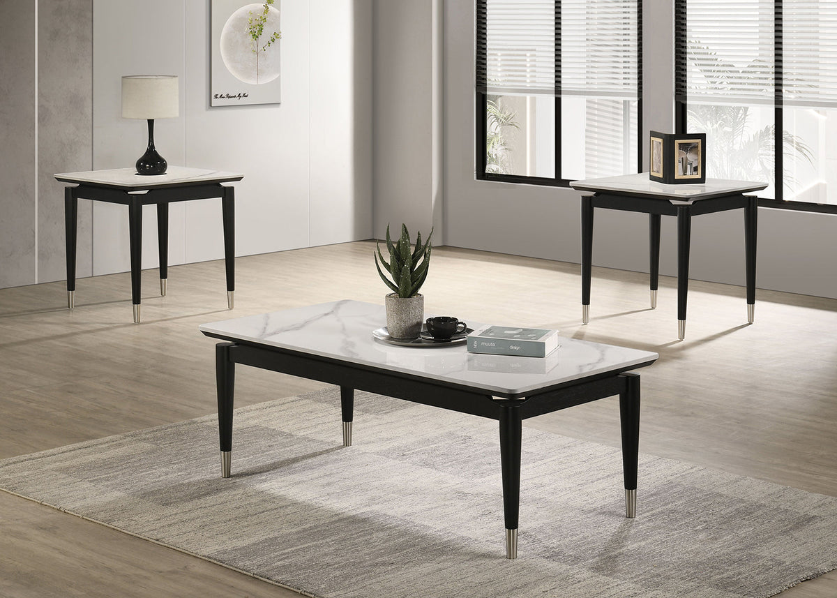 Maidstone Black/White Coffee Table by Furniture of America at Eve Furniture