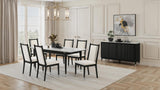 Maidstone Black/White Dining Table by Furniture of America at Eve Furniture