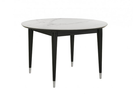 Maidstone Black/White Round 5-Piece Dining Room Set by Furniture of America at Eve Furniture