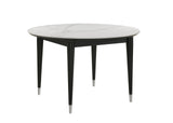 Maidstone Black/White Round Dining Table by Furniture of America at Eve Furniture