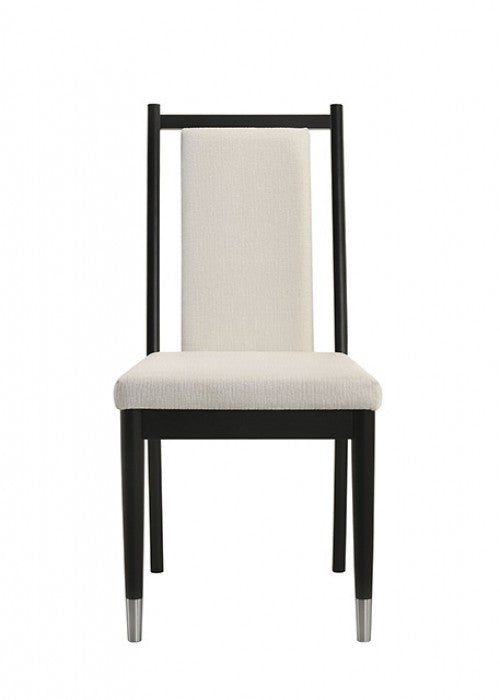 Maidstone Black/White Side Chair Set of 2 by Furniture of America at Eve Furniture