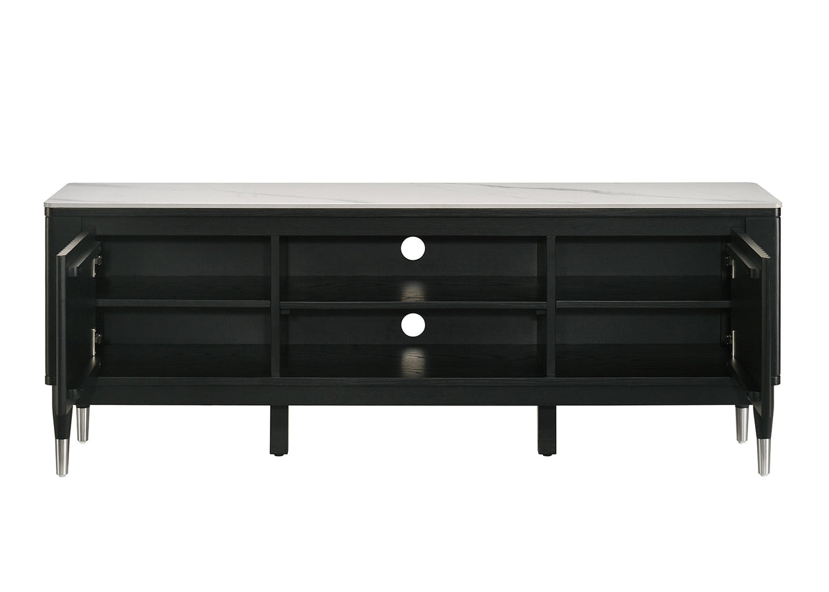 Maidstone Black/White TV Console by Furniture of America at Eve Furniture