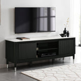 Maidstone Black/White TV Console by Furniture of America at Eve Furniture