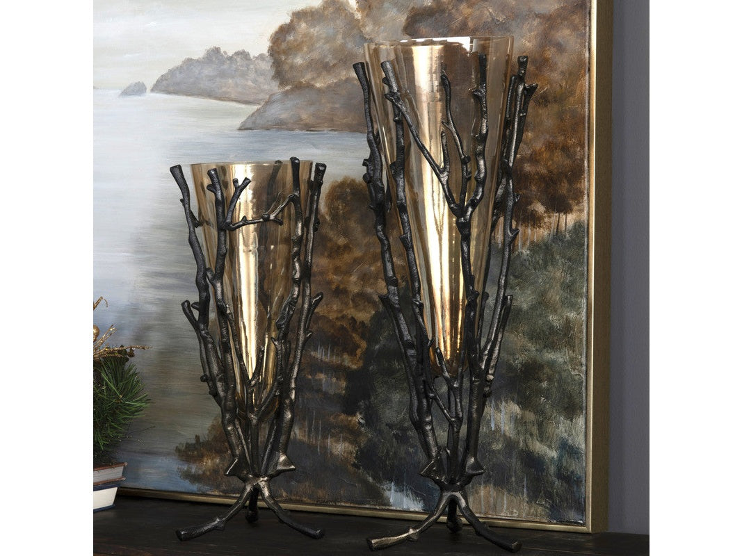 Mailie Bronze Vase Set by Crestview at Eve Furniture
