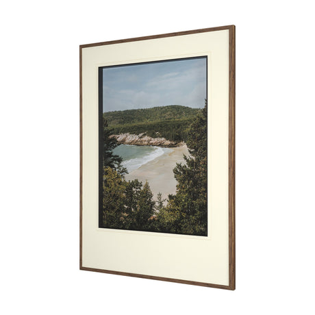 Maine Beach View by Kelly Frere Hand-Embellished FramedPhoto Print Matted under Glass by Mercana at Eve Furniture
