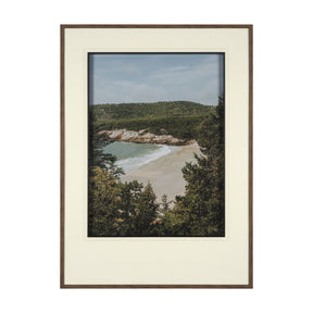 Maine Beach View by Kelly Frere Hand-Embellished FramedPhoto Print Matted under Glass by Mercana at Eve Furniture