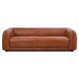 Maine Brown Leather Sofa by Ashcroft Furniture at Eve Furniture