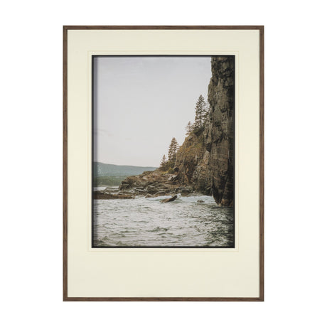 Maine Coastline by Kelly Frere Hand-Embellished FramedPhoto Print Matted under Glass by Mercana at Eve Furniture