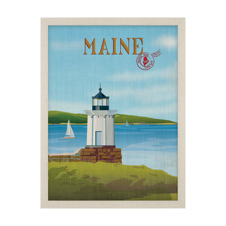 Maine GO (L) by Mercana Studio Textured Framed Artwork Matted by Mercana at Eve Furniture