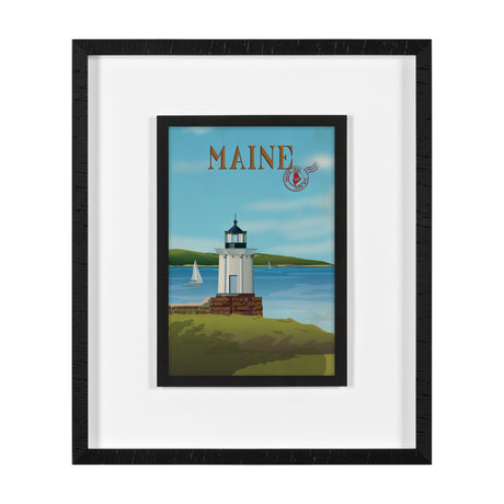 Maine GO (M) by Mercana Studio Framed Artwork Matted under Glass by Mercana at Eve Furniture