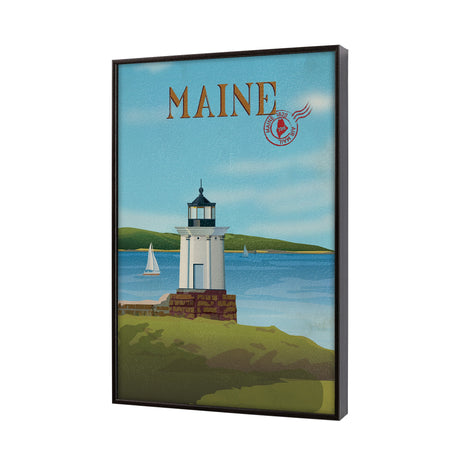 Maine GO (SM) by Mercana Studio Textured Framed Artwork Matted by Mercana at Eve Furniture