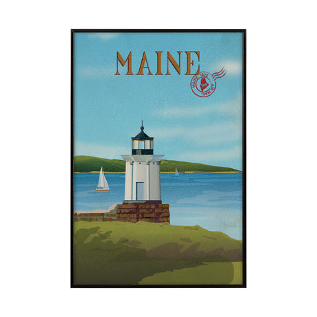 Maine GO (SM) by Mercana Studio Textured Framed Artwork Matted by Mercana at Eve Furniture