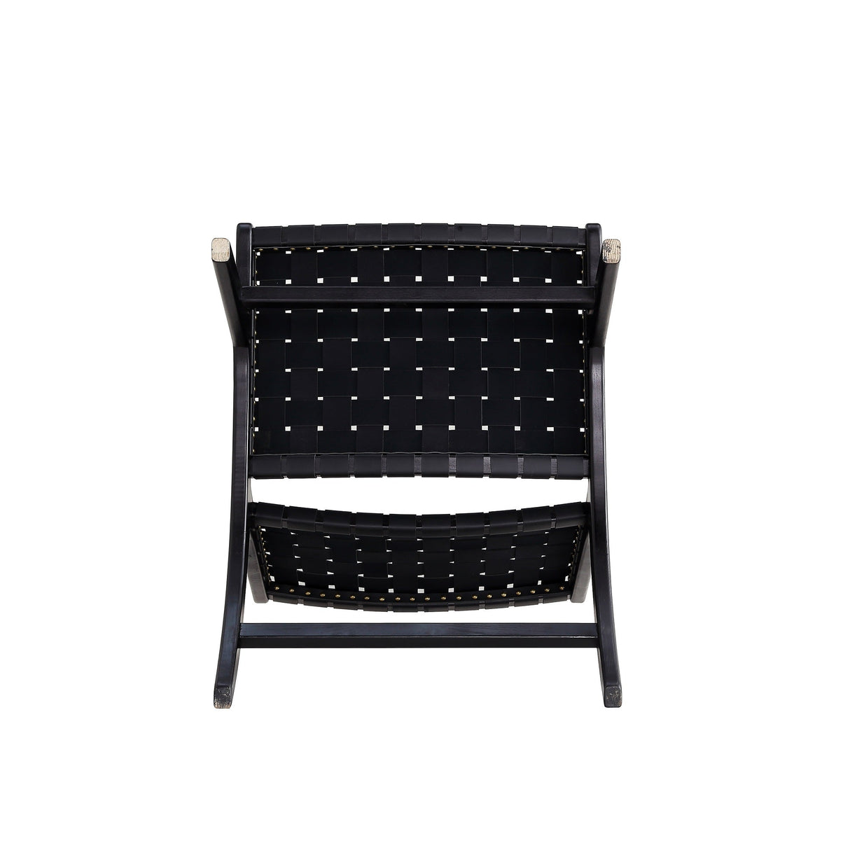 Maintenon Leatherette Accent Chair in Black by Manhattan Comfort at Eve Furniture