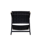 Maintenon Leatherette Accent Chair in Black by Manhattan Comfort at Eve Furniture