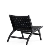 Maintenon Leatherette Accent Chair in Black by Manhattan Comfort at Eve Furniture