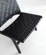 Maintenon Leatherette Accent Chair in Black by Manhattan Comfort at Eve Furniture