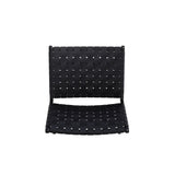 Maintenon Leatherette Accent Chair in Black by Manhattan Comfort at Eve Furniture