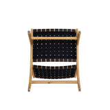 Maintenon Leatherette Accent Chair in Black with Nature Feet by Manhattan Comfort at Eve Furniture