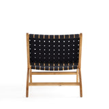 Maintenon Leatherette Accent Chair in Black with Nature Feet (set of 2) by Manhattan Comfort at Eve Furniture