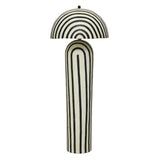 Maiori Black Striped Papier Mache Floor Lamp by TOV Furniture at Eve Furniture