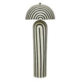 Maiori Black Striped Papier Mache Floor Lamp by TOV Furniture at Eve Furniture