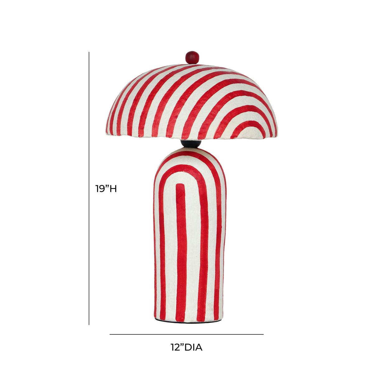 Maiori Striped Papier Mache Table Lamp by TOV Furniture at Eve Furniture