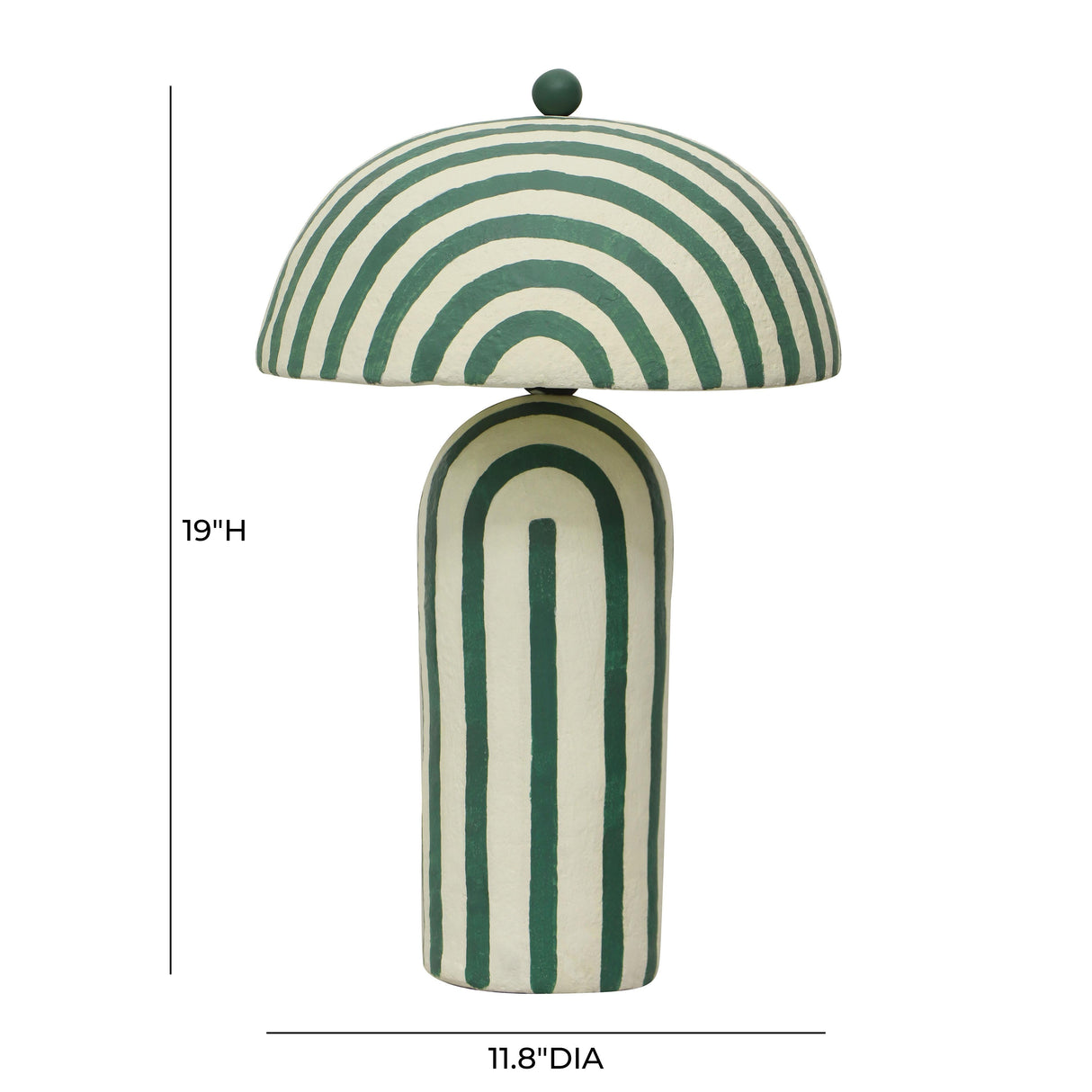 Maiori Striped Papier Mache Table Lamp by TOV Furniture at Eve Furniture