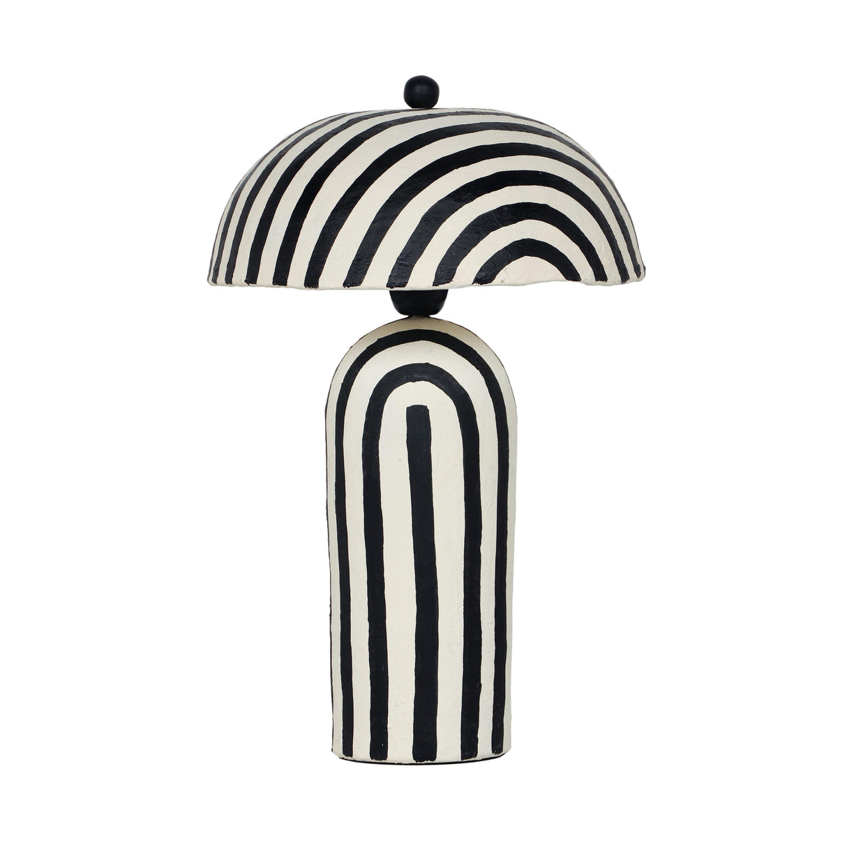 Maiori Striped Papier Mache Table Lamp by TOV Furniture at Eve Furniture