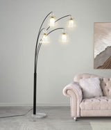 Maisel Floor Lamp with 4 Staggered Shades Black by Coaster at Eve Furniture