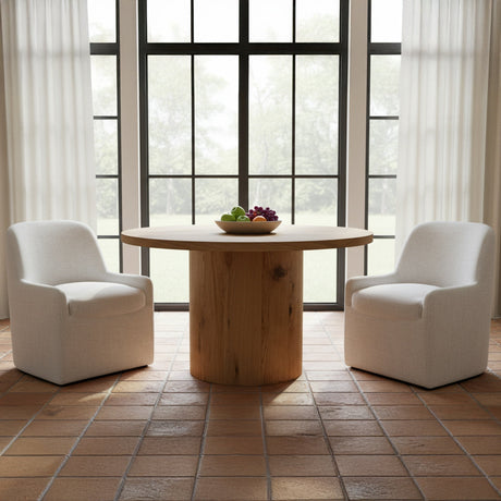 Maisie Flecked Oat Rolling Dining Chair by MOES at Eve Furniture