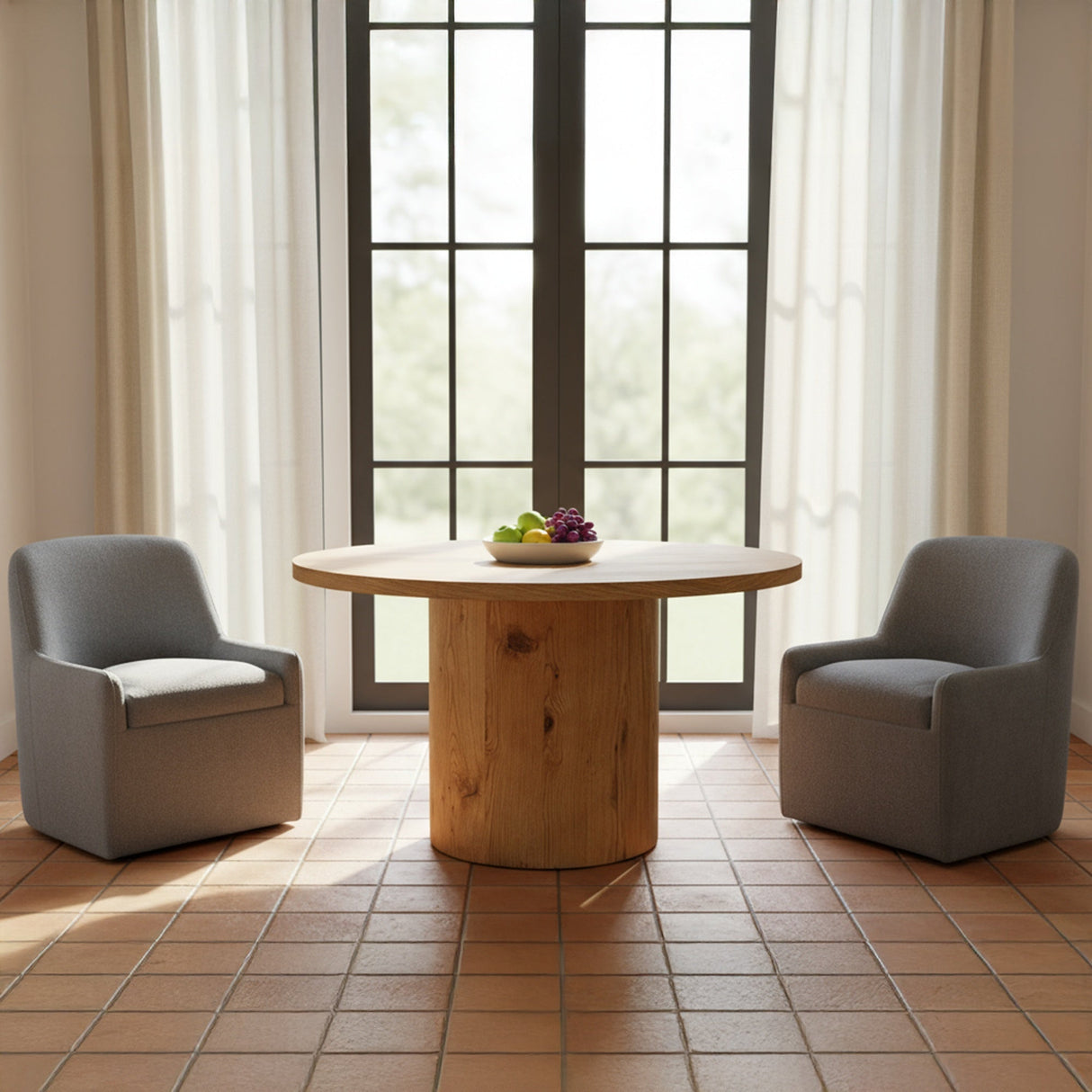 Maisie Slate Blue Rolling Dining Chair by MOES at Eve Furniture