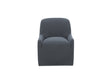 Maisie Slate Blue Rolling Dining Chair by MOES at Eve Furniture