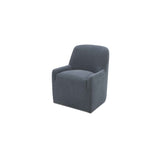 Maisie Slate Blue Rolling Dining Chair by Moe's Home at Eve Furniture