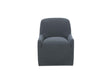Maisie Slate Blue Rolling Dining Chair by Moe's Home at Eve Furniture