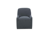 Maisie Slate Blue Rolling Dining Chair by Moe's Home at Eve Furniture