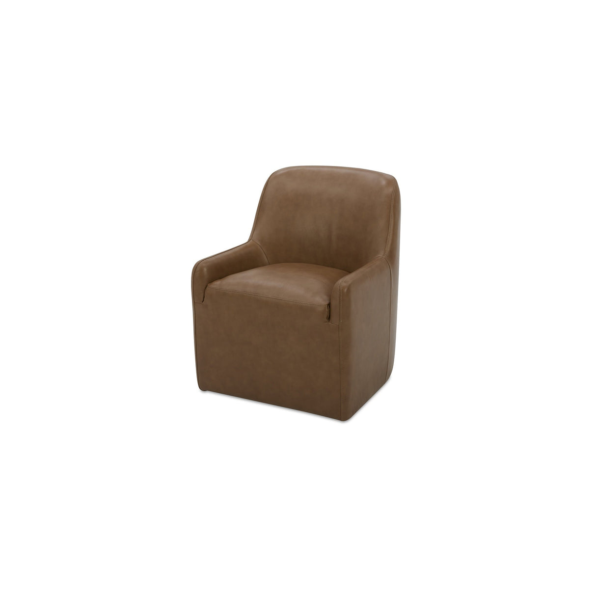 Maisie Tan Rolling Leather Dining Chair by MOES at Eve Furniture